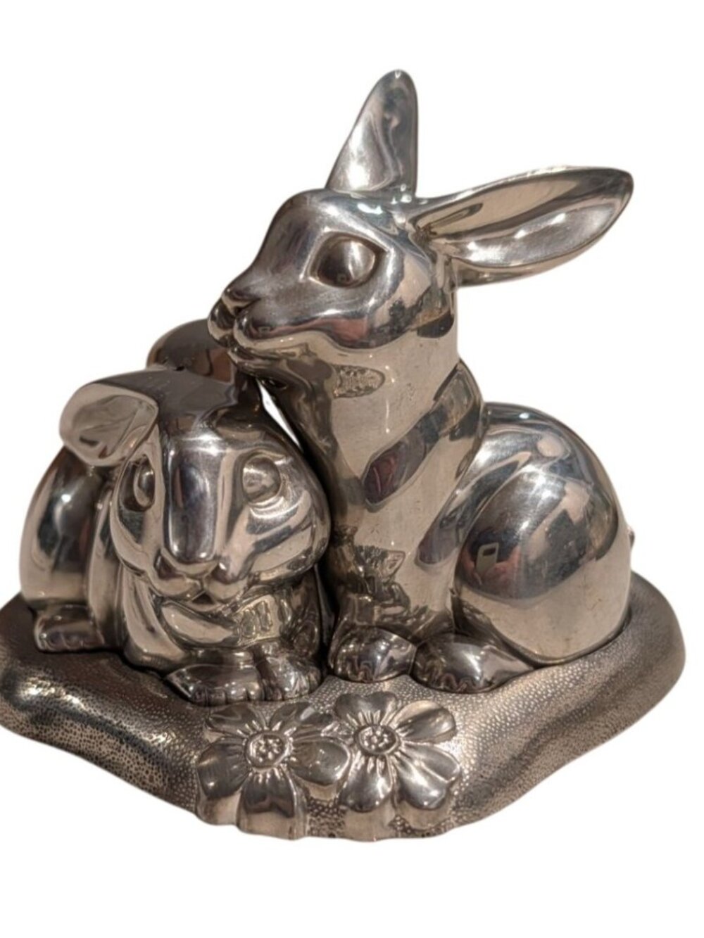 Lenox Pewter Bunny Salt Pepper Shakers Decorative Kitchen Set - Picture 8 of 16